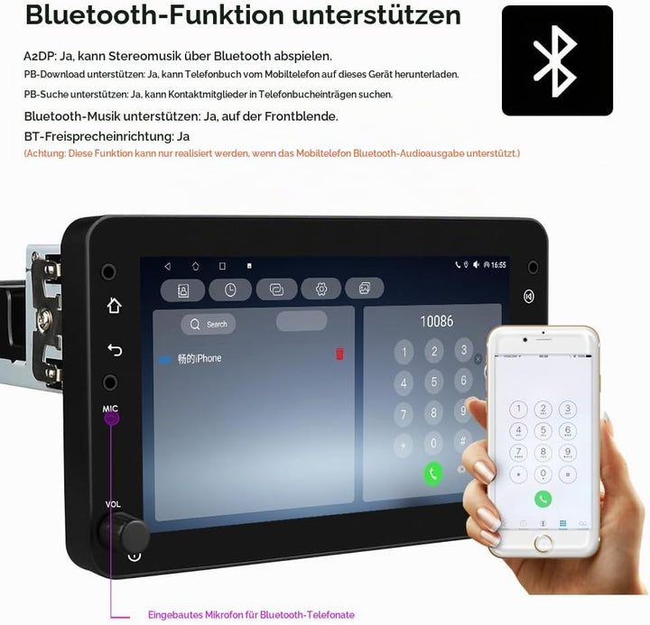 Android 14 7-Zoll-Autoradio für ALFA Romeo 159 ALFA Romeo Brera, für ALFA Romeo Spider 4-Kern 2GB &amp;