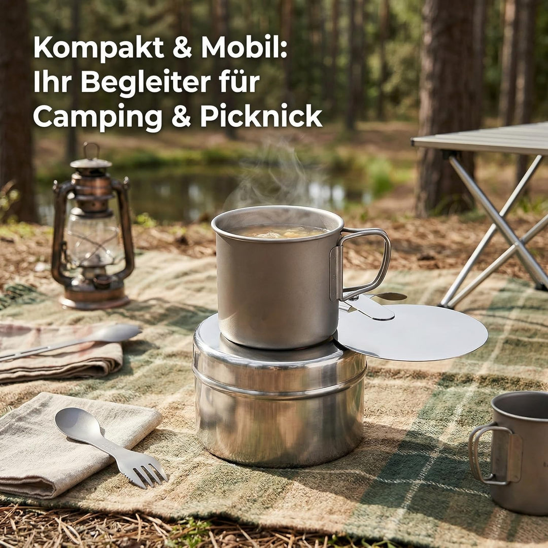 HEMOTON Edelstahl Brennstoffbehälter 2 Stück Mit Deckel Für Spiritusbrenner Chafing Dish Brennpasten