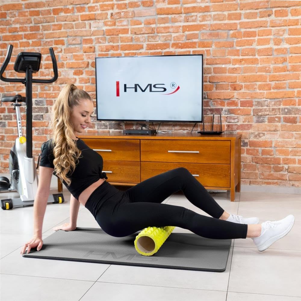 HMS Premium Fitnessmatte 120×60×1,5 cm – Extra Dick 15 mm | Rutschfest & Gelenkschonend | Trainingsm