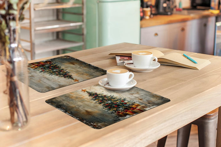 KitchenYeah© Platzsets Abwaschbar 6-Teilig 45x30 cm Tischsets Platzdeckchen rutschfeste Platzset Unt