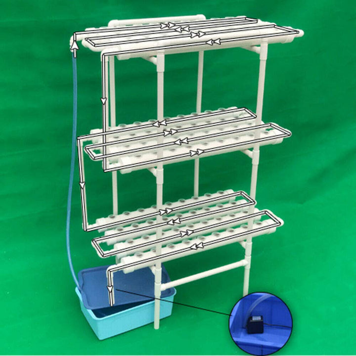 Futchoy Hydroponic Site Grow Kit 108/90 Plant Sites 3 Layer Plant Vegetable Garten Yard Terrasse, fü