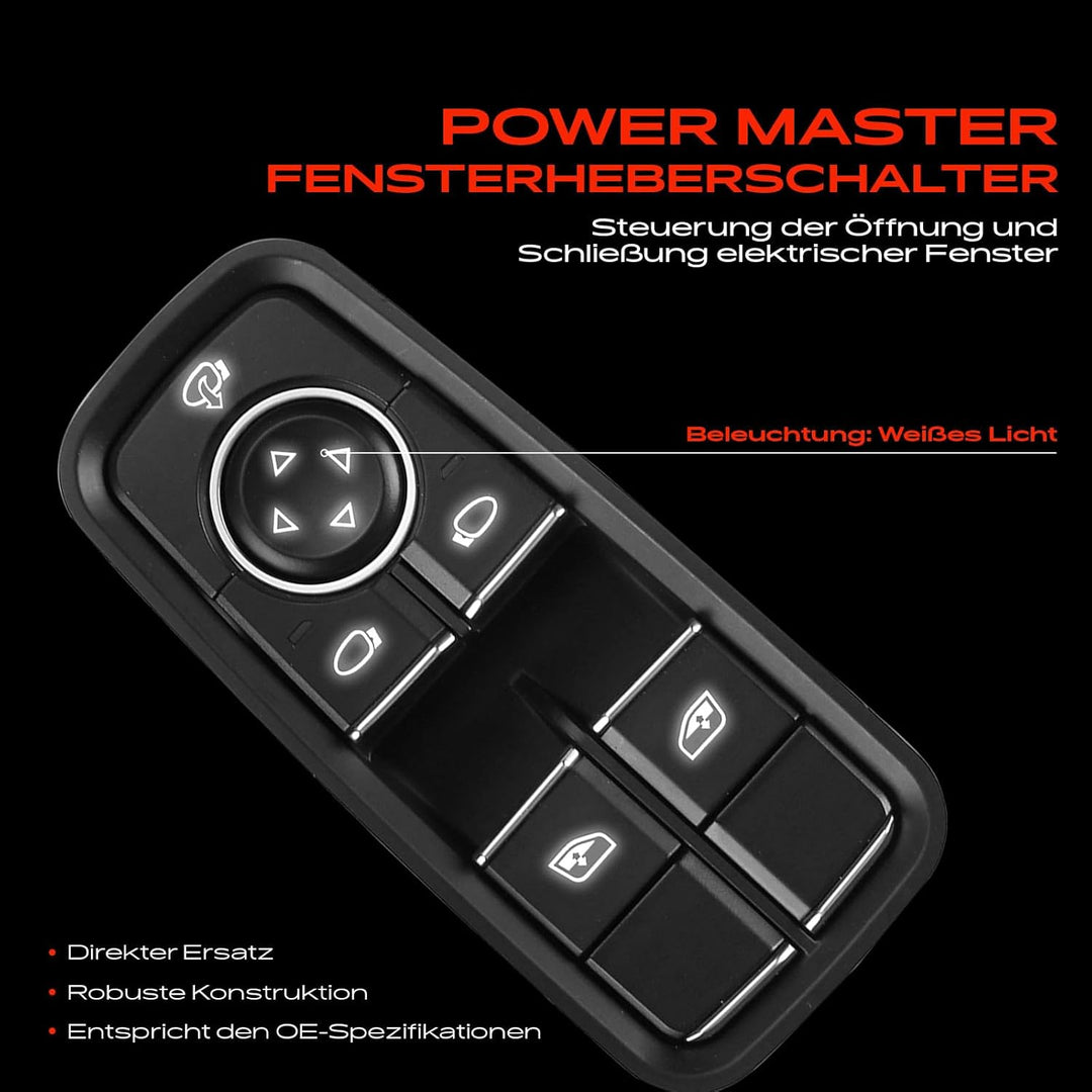 Frankberg Fensterheberschalter Vorne Links Kompatibel mit 718 B.o.x.s.t.e.r 982 2017-2019 718 Cayman