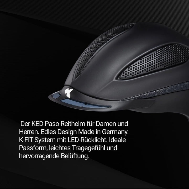 KED Paso Reithelm Für Damen Und Herren – Leichter Reithelm Mit MaxShell Konstruktion, Verstellsystem