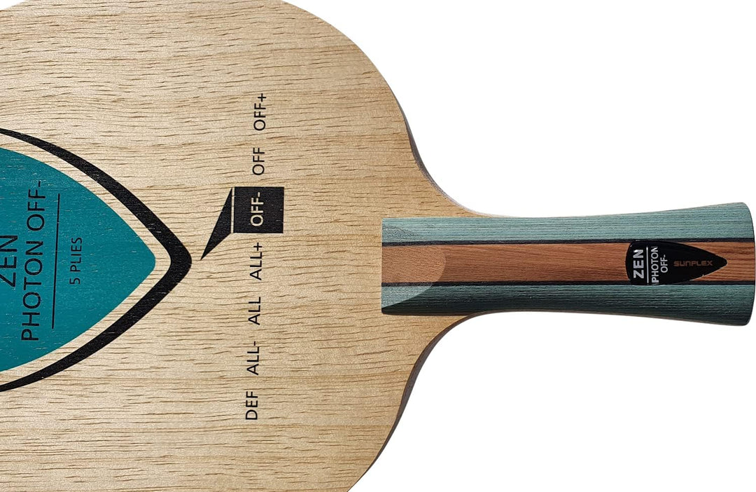 Sunflex Zen Photon Tischtennis-Holz | professionelles Offensiv Holz | 5 Furniere mit Balsa | Dynamik