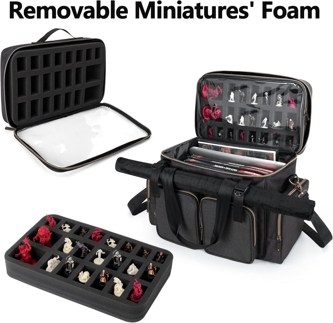 Trunab Tabletop RPG Adventurer's Bag Kompatibel mit Dungeons and Dragons, DND Gaming Travel Bag mit