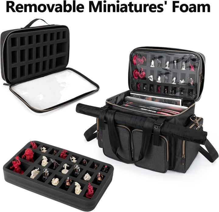 Trunab Tabletop RPG Adventurer's Bag Kompatibel mit Dungeons and Dragons, DND Gaming Travel Bag mit