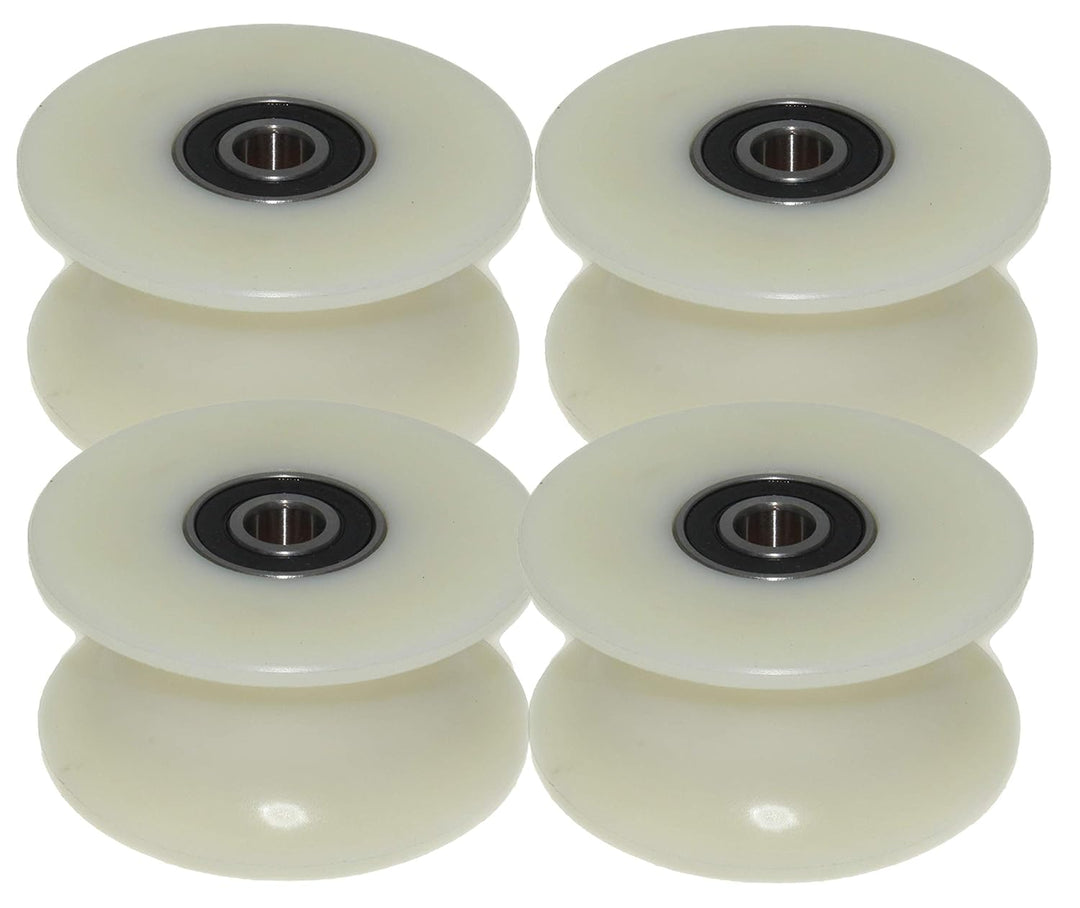 (80-34-12) 4 Stück x 80mm Durchmesser gefräste Nylon-Riemenscheibe verschiedene Rillengrössen Made i
