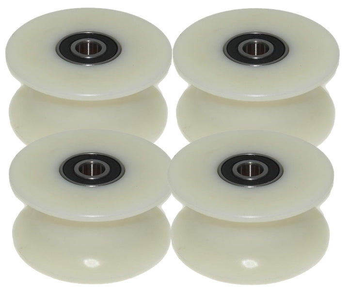 (80-34-12) 4 Stück x 80mm Durchmesser gefräste Nylon-Riemenscheibe verschiedene Rillengrössen Made i