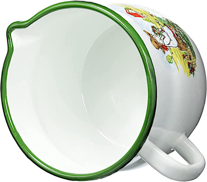Krüger Milchtopf Gänsekind 14 cm, Emaille, mehrfarbig, 14 cm