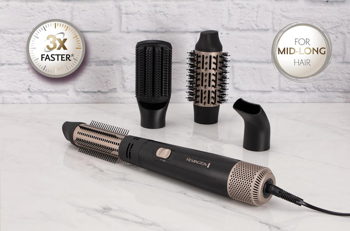Remington Warmluftbürste [inkl. 4 Aufsätze: 38mm&50mm Rundbürste, Stylingdüse, Flachbürste] Blow Dry