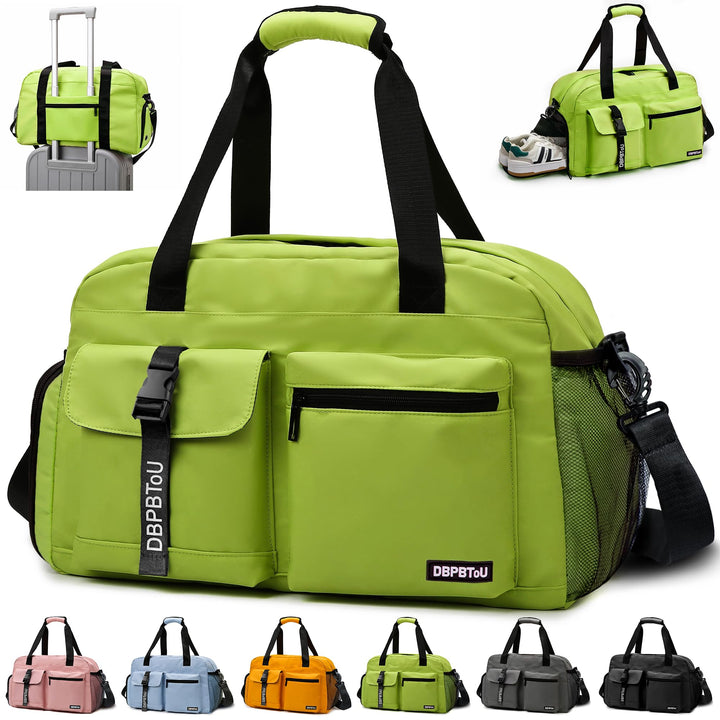 Sporttasche Damen Herren, Reisetasche mit Schuhfach, Trainingstasche mit Nassfach, wasserdichte Week