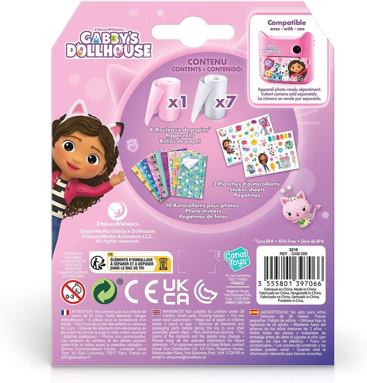 Canal Toys Nachfüllpack für Meine erste Sofortbildkamera Gabby und das magische Haus, 8 Papierrollen
