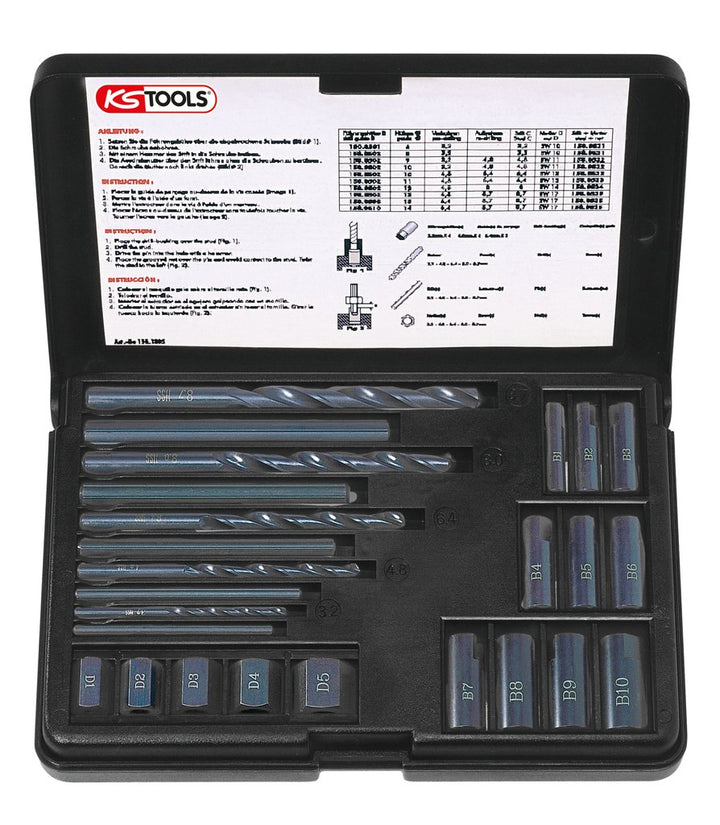 KS Tools 150.1305 Gewindeausdreh-Satz, 25-tlg. & 150.1330 Schrauben-Ausdreher-Satz, 6-tlg. Bundle mi