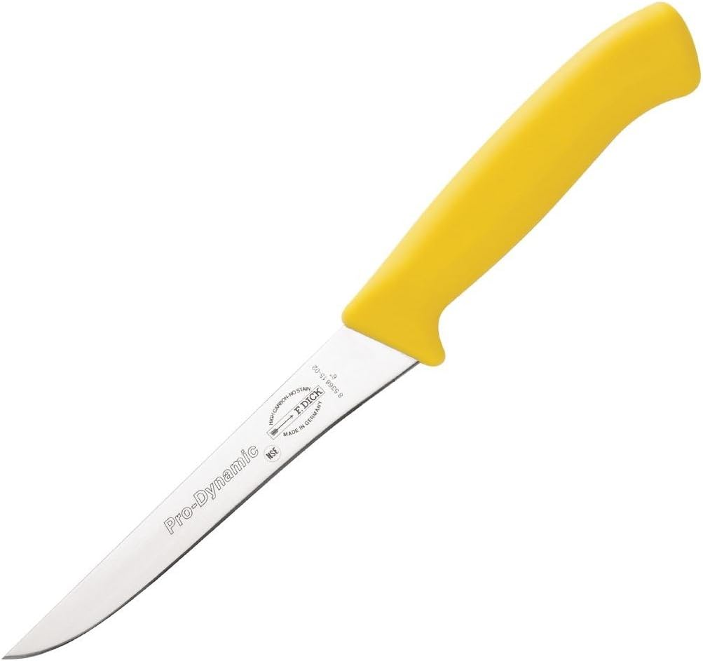 F. DICK ProDynamic Ausbeinmesser gelb (Klingenlänge 15 cm, Küchenmesser, Klinge X55CrMo14 Stahl, Här