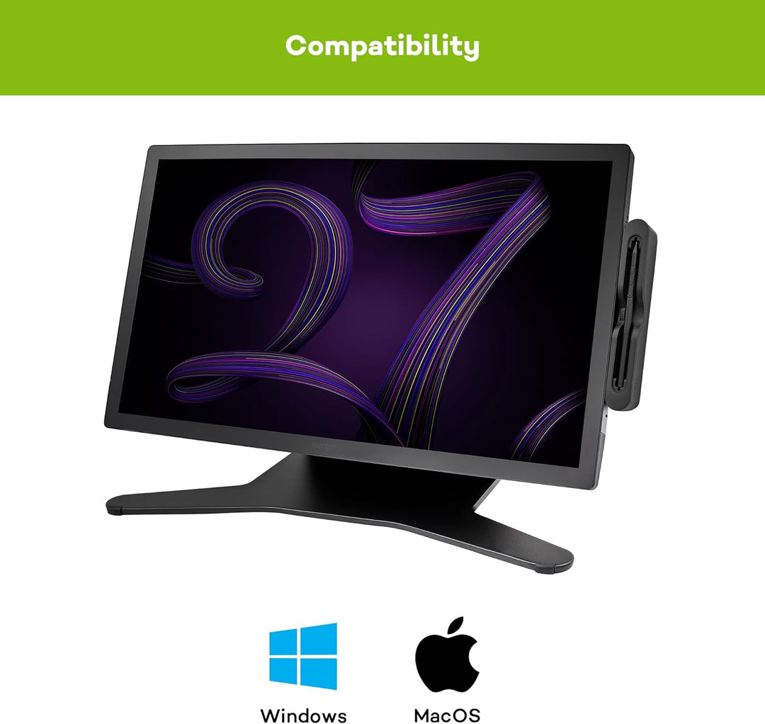 Wacom Cintiq Pro 27 Grafiktablett ohne Standfuss (4k-Auflösung, 26,9-Zoll-Display, HDR-Gamma, Panton