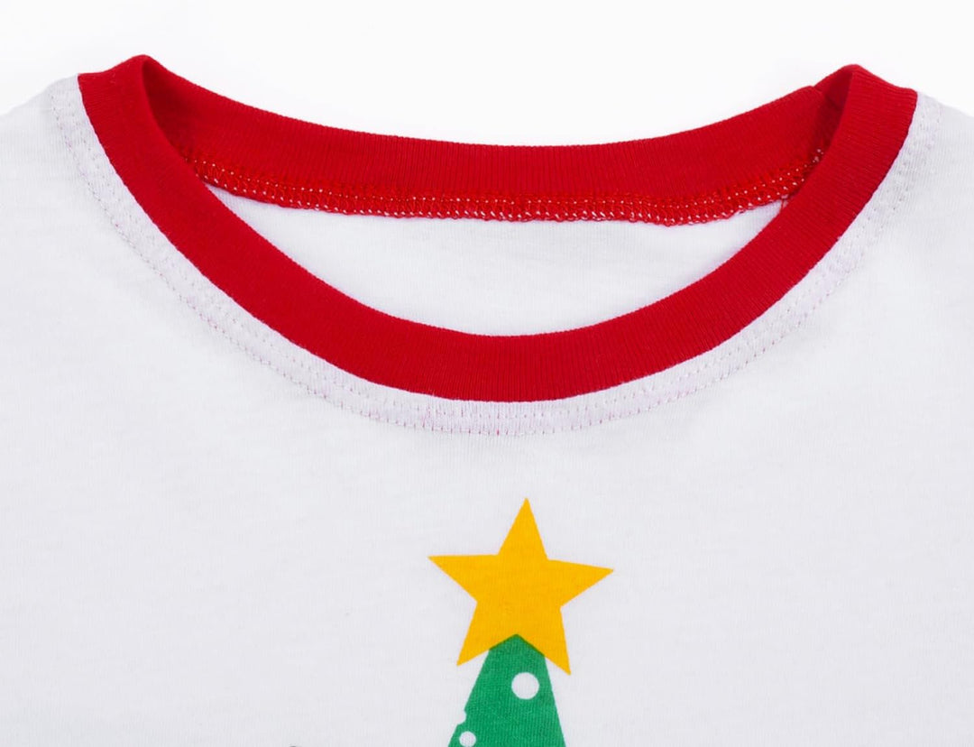 Codkkre Weihnachts Schlafanzug Kinder Unisex Jungen Mädchen Weihnachten Nachtwäsche Langarm Baumwoll