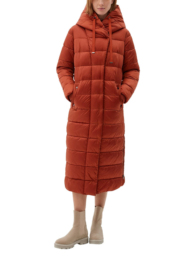 s.Oliver BLACK LABEL Damen Mantel Langarm, dark orange #9E4732