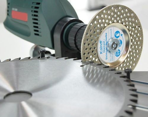 Kaindl Schärfstation KSS mit Diamant-Schleifscheibe mit Kerbe