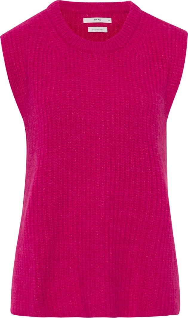 BRAX Damen Style Elisa Alpaka Mix Moderner Optik Pullunder 42 Orchid, 42 Orchid