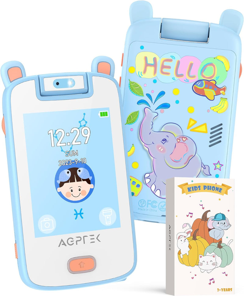 AGPTEK 2,8 Zoll Kinder Handy mit Musik und Spiel, 32GB Kinder Kamera, Kinder Spielzeug mit grosser T