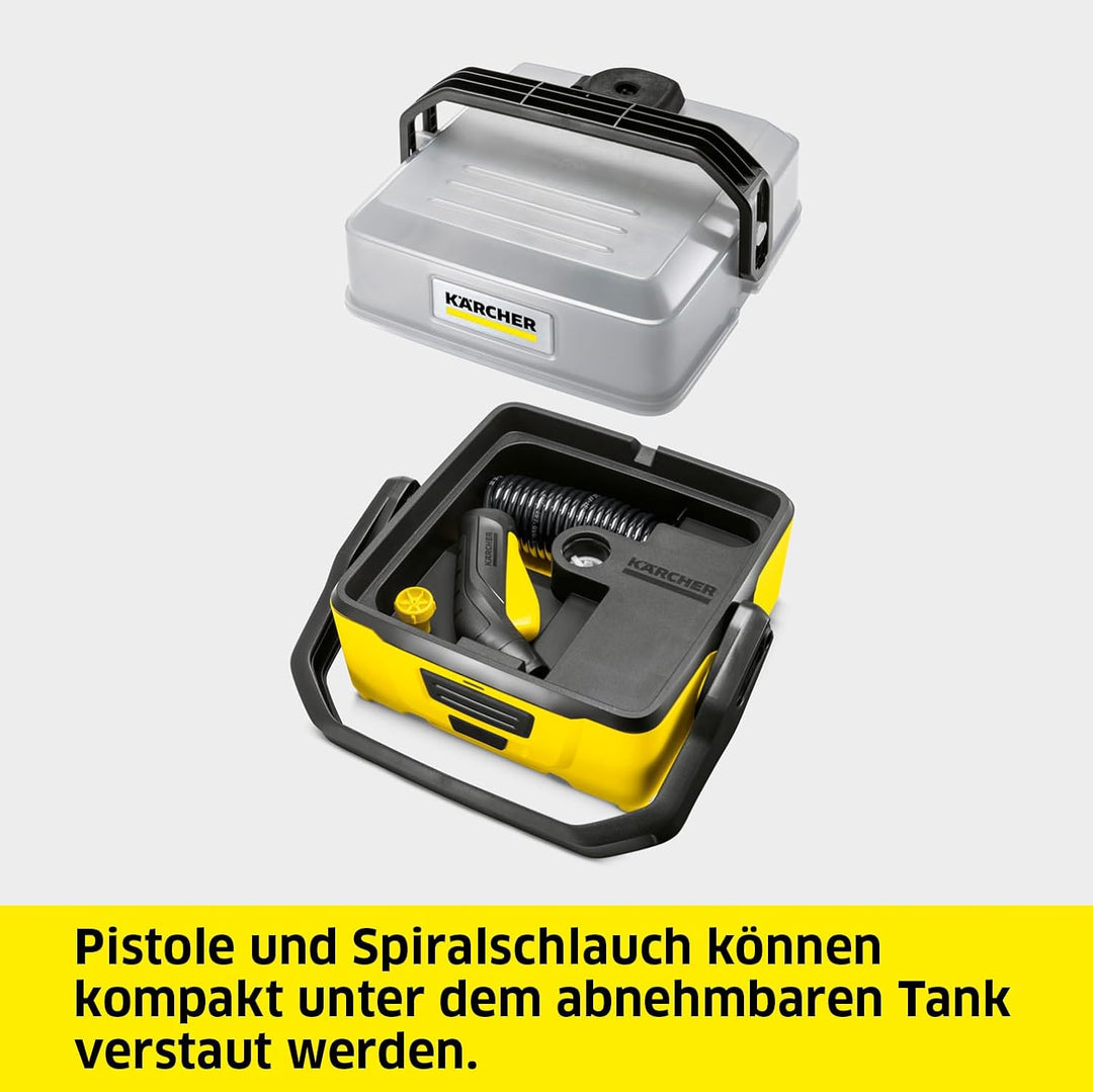 Kärcher Mobile Outdoor Cleaner OC 3 (Wassertankvolumen: 4 l, Lithium-Ionen-Akku, abnehmbarer Wassert