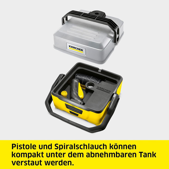 Kärcher Mobile Outdoor Cleaner OC 3 (Wassertankvolumen: 4 l, Lithium-Ionen-Akku, abnehmbarer Wassert