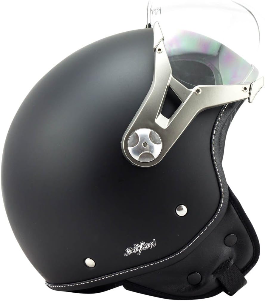 Soxon® SP-325 Mono „Night“ · Jet-Helm · Motorrad-Helm Roller-Helm Scooter-Helm Moped Mofa-Helm Chopp