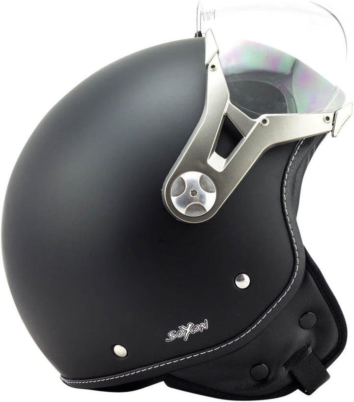 Soxon® SP-325 Mono „Night“ · Jet-Helm · Motorrad-Helm Roller-Helm Scooter-Helm Moped Mofa-Helm Chopp