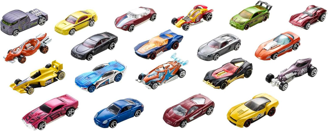 Hot Wheels Autos Set, 20er Pack, Verschiedene Modelle von Spielzeugautos, Massstab 1:64, mit realist