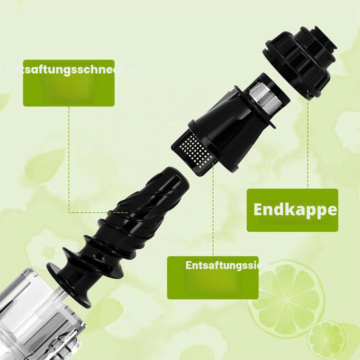 Set mit 3 Entsafter-Ersatzteilen für Omegae, 8006 Entsafter Schneckenersatz & Entsafter Endkappe für