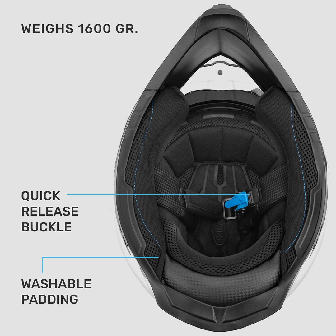 Westt Motocross Helm Fullface MTB Motorradhelm Integralhelm Crosshelm Helm Motorrad MTB Enduro Quad
