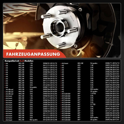 Frankberg 2x Radnabe Radlagersatz Vorne oder Hinten für A4 A5 A6 A7 A8 Q5 Macan 2007-Heute 4H0498625