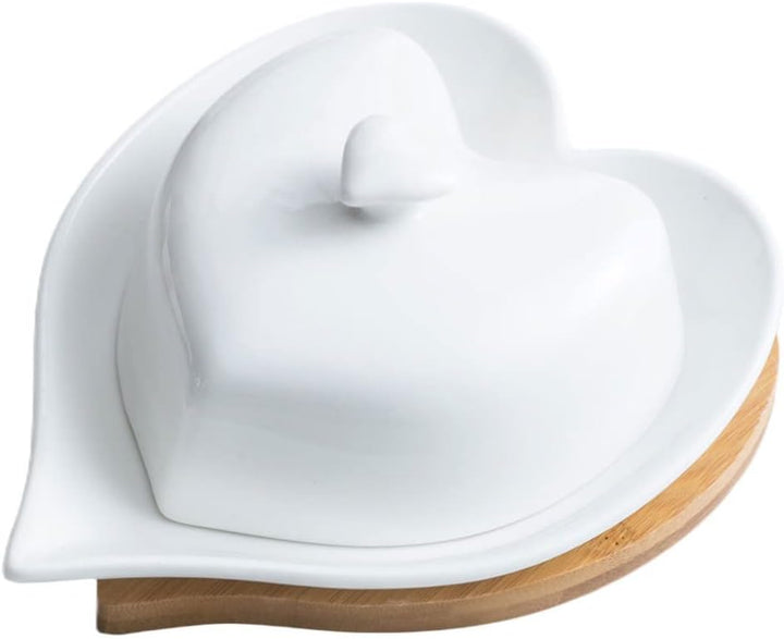 Cabilock Schreibtischaufsatz Butterdose Porzellan Butterdose Keramik Weiss Butterdose mit Deckel Min