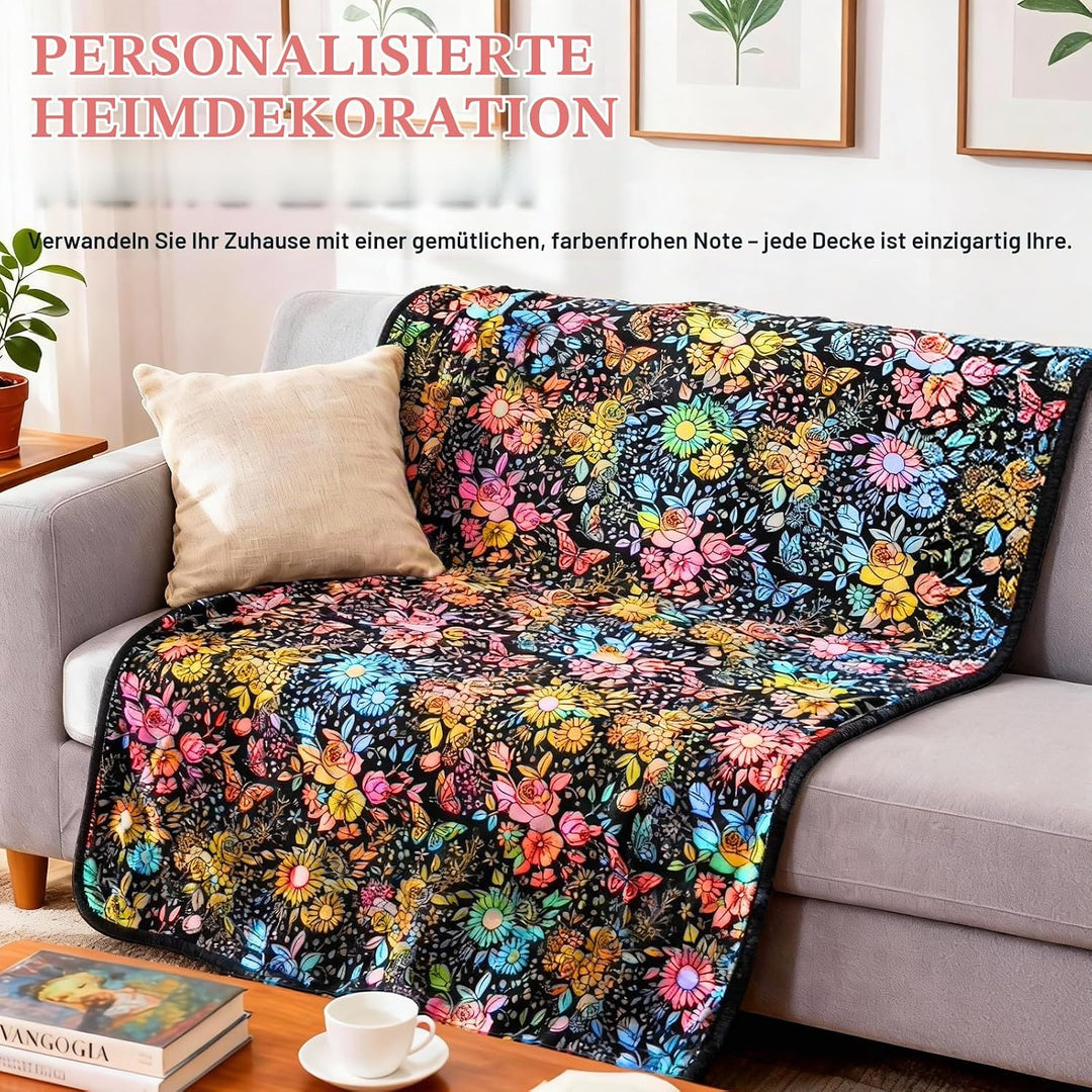 DIY Maldecke 50*60 Inch, Wiederverwendbare Painting Blanket Coloring Blanket mit 24 Farben Pinsel Pe