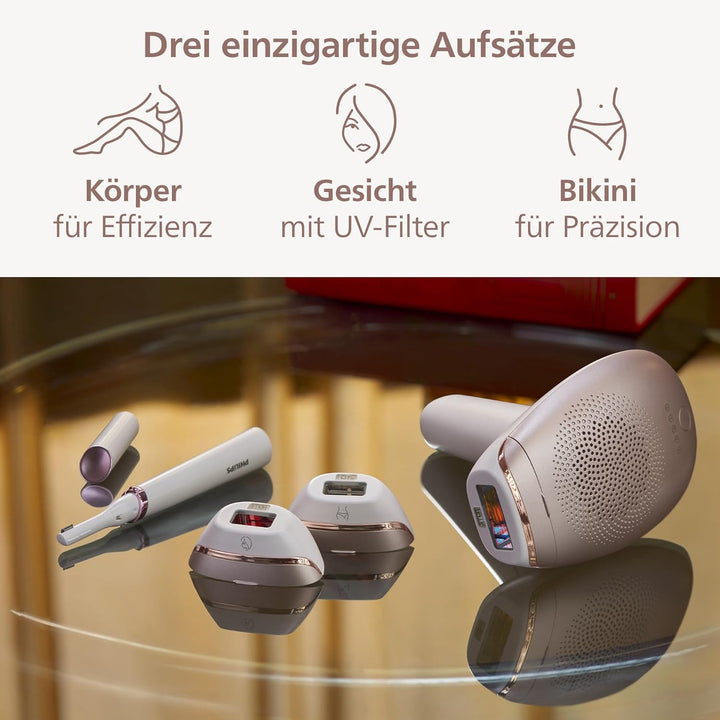 Philips Lumea IPL Advanced, 3 Aufsätze – Haarentfernungsgerät mit Satin Compact Korrekturtrimmer