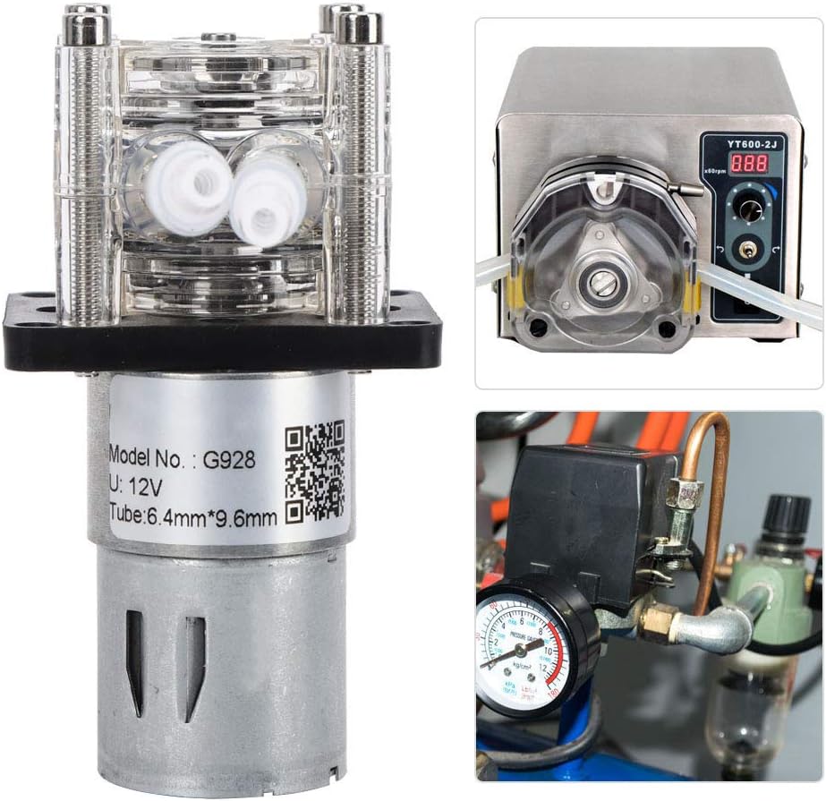 Fafeicy 12V Peristaltikpumpe G928, 500 ml/min Peristaltikpumpe mit grossem Durchfluss Hochwertige Do