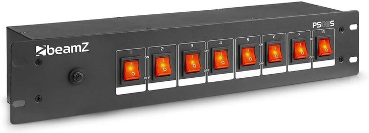 BeamZ PS08S DJ Schalter, Switch für8 lichteffekte en discolampen - 15A max.