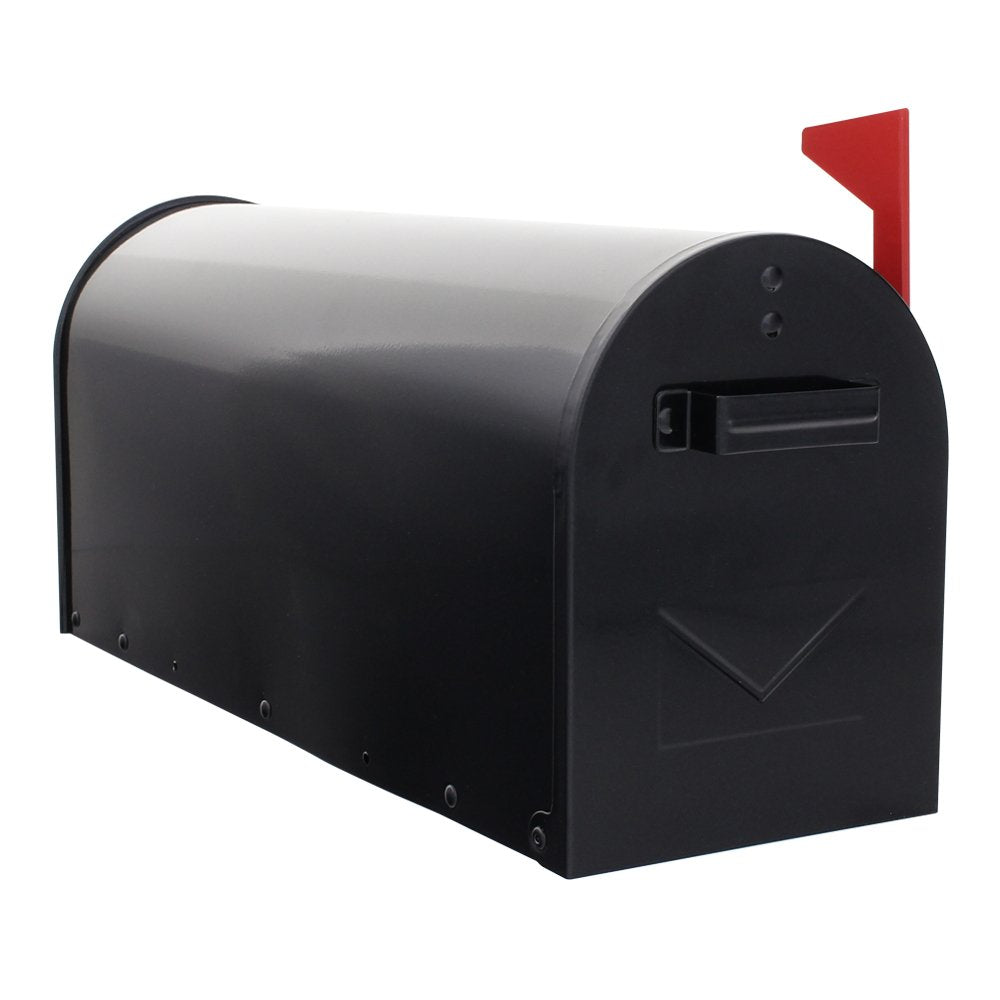 Rottner 217 Briefkasten Mailbox Alu schwarz,Schnappverschluss,mit optischer Füllanzeige (Fähnchen zu