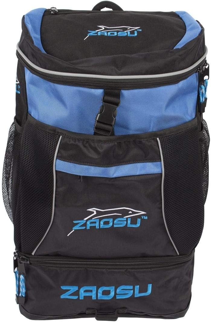 ZAOSU Triathlon- &amp; Schwimm-Rucksack - Transition Bag | 45 Liter mit Nassfach für Schwimmbekleidung n