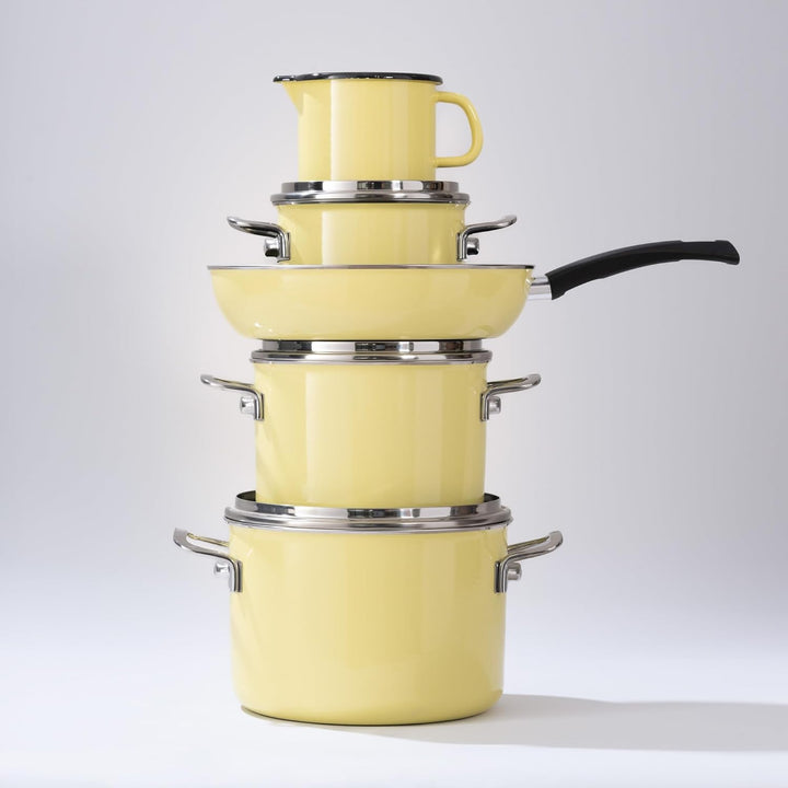 Riess, 0702-002 Fleischtopf mit Glasdeckel 16cm, 2L, NOVELLE PUR, LEMON LBH 25,3x17,5x11,5 Gew. 1,61