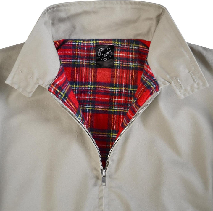 Original GearUp® Harrington Jacke English Style in 12 verschiedenen Designs wählbar L Beige, L Beige