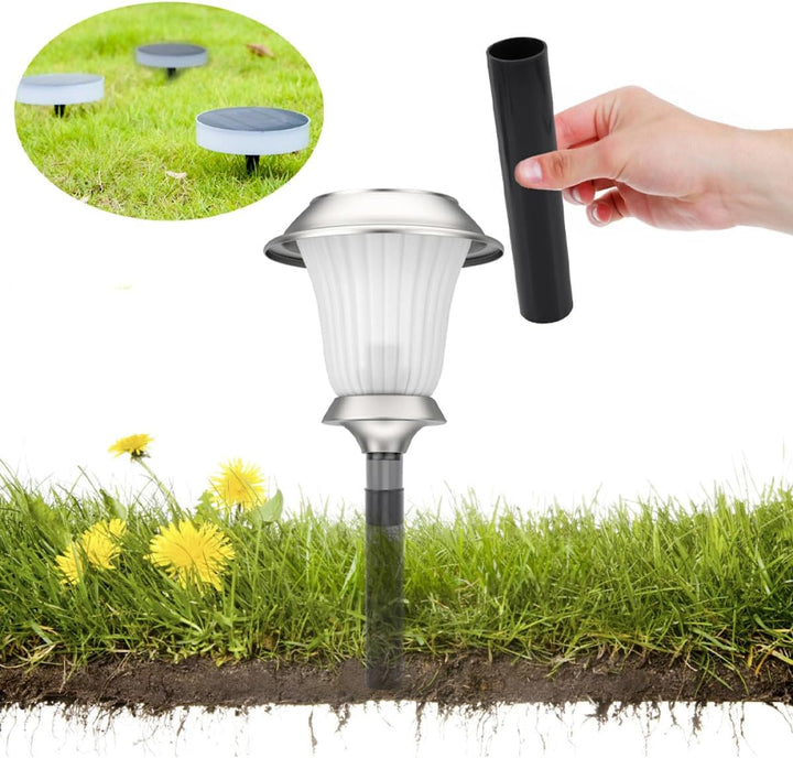 6 Stück Kunststoff Erdspiesse für Solar Wegeleuchten mit Hohlem Rohrdesign Stabile Verbindung und Ei