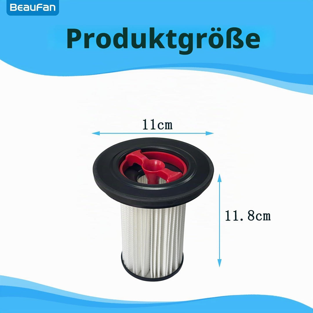 Packung mit 4 HEPA-Filtern und 1 Reinigungsbürste Filter passend kompatibel mit Bosch Unlimited Gen