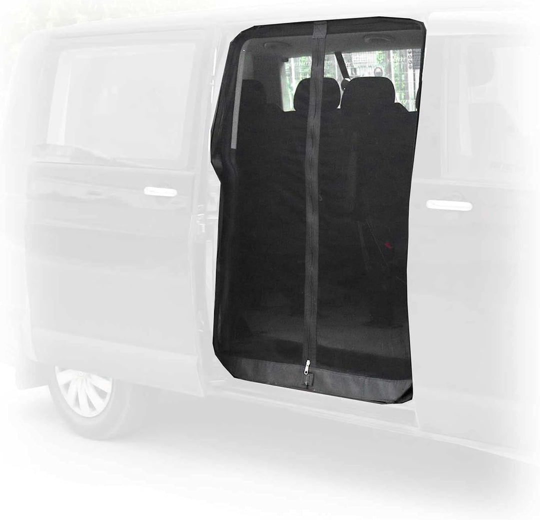 Moskitonetz Auto-Mückenschutz kompatibel mit FIAT Doblo 263 2015-2023 Seite Tür Schwarz, Seite Tür
