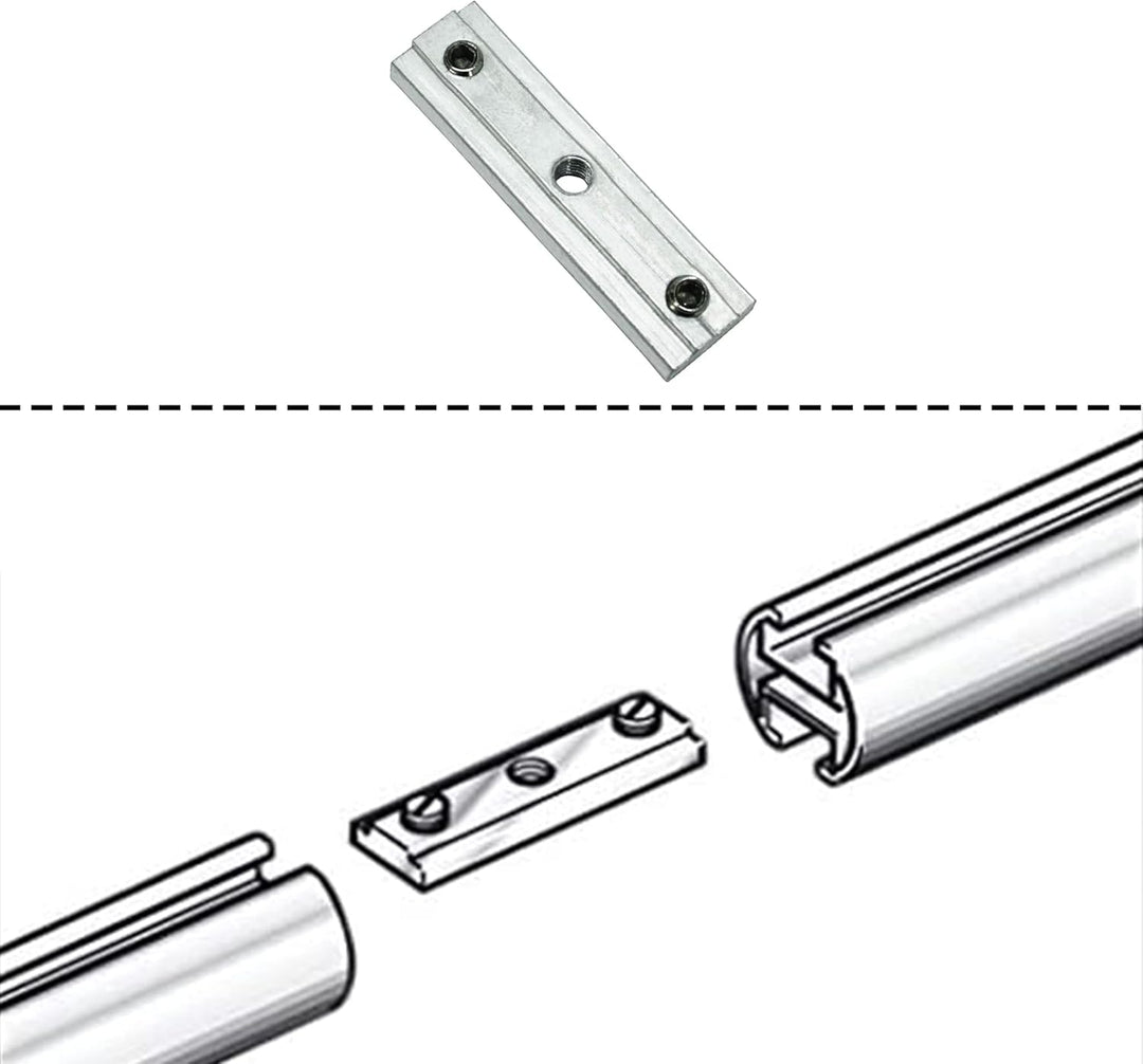 SN Deco - Innenlaufgarnitur Strassburg, Ø 19mm, 1-Lauf weiss 400cm (2x200cm inkl. Verbinder) 400 cm