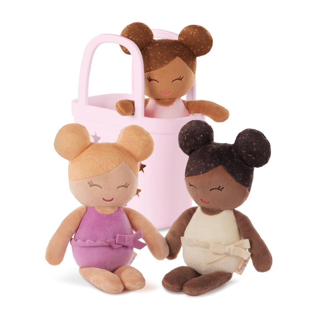 LullaBaby - Badepuppen Set - Waschbare Badepuppen für echtes Wasserspiel - 3-TLG. Set mit weichen Pl