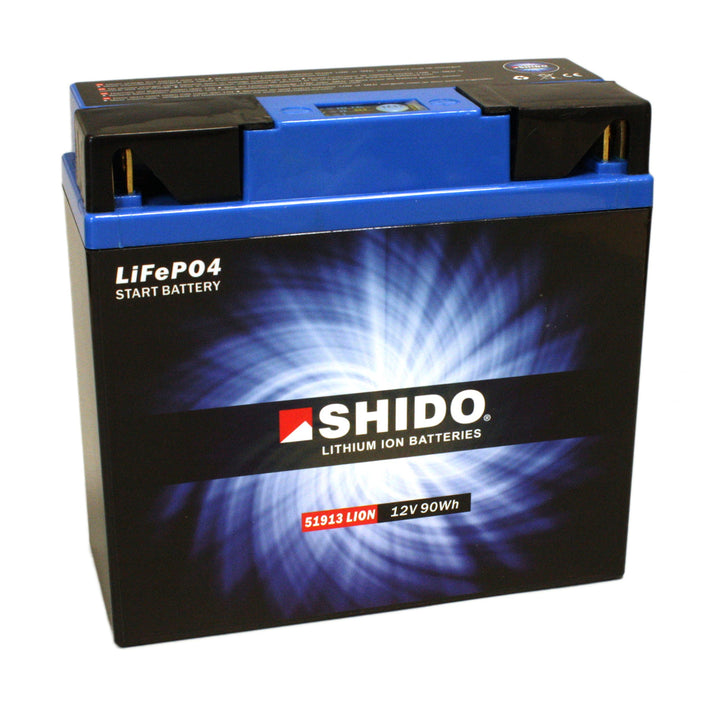 Motorrad Batterie Shido Lithium 51913, 12V/19AH (Masse: 186x82x171)
