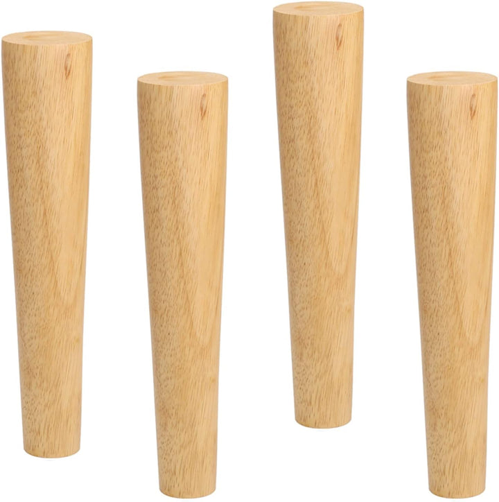 Qrity Holz Tischbeine, 4 Stück Holzfüsse Möbelfüsse Sofafüsse mit Montageplatten & Schrauben für Sch