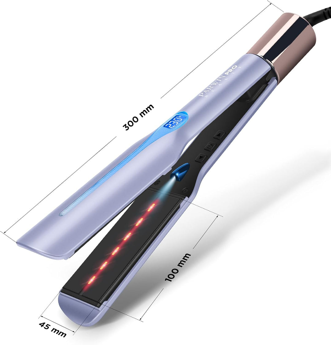 Infrarot-Ionen Haarglätter mit breiten 45mm Stylingplatten, PARWIN PRO BEAUTY Profi Glätteisen für d