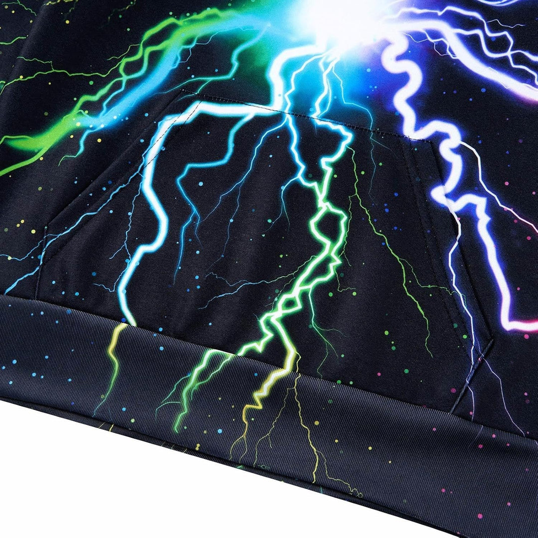 AIDEAONE Jungen Mädchen 3D Hoodie Kapuzenpullover Sweatshirt Mit Kapuze Blitz 6-7 Jahre, Blitz 6-7 J